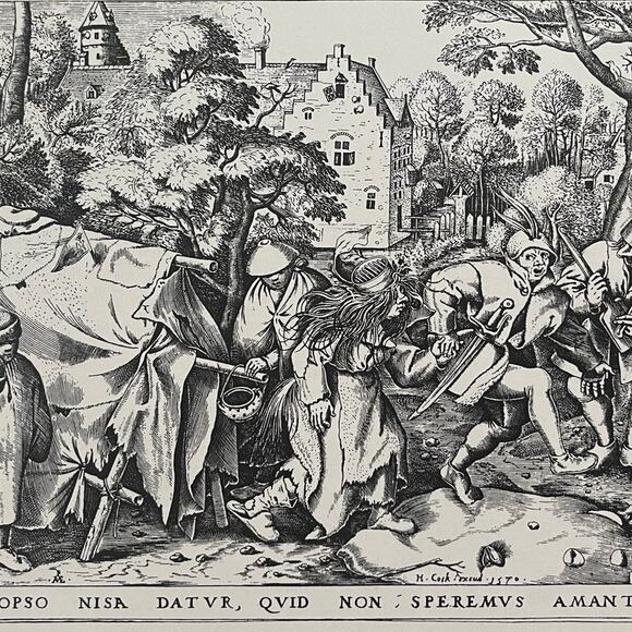Bruegel, Dirty Bride, Marriage of Mopsus and Nisa, Print Bookplate~ 241229-WH 70 - Picture 1 of 2